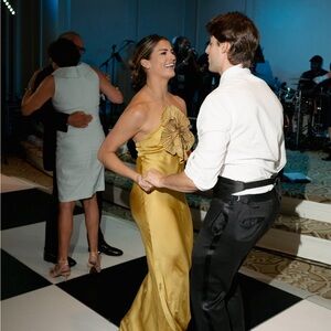 Zara Yellow Dress with Floral Detail